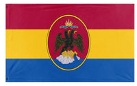 A mockup of the custom flag 'Free State of Fiume flag' on a white background