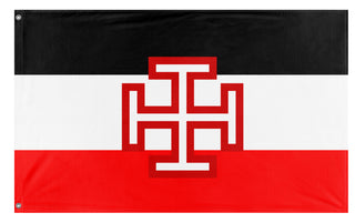 A mockup of the custom flag 'German clerical Nationalist Flag' on a white background