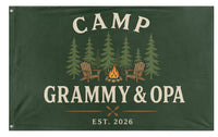 A mockup of the custom flag 'Grandparents Outdoors Flag' on a white background