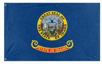 A mockup of the custom flag 'Idaho State Flag' on a white background