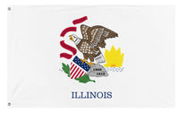 A mockup of the custom flag 'Illinois State Flag' on a white background