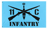 A mockup of the custom flag 'Infantry Army Unit flag' on a white background
