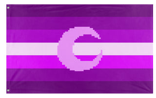 A mockup of the custom flag 'Insomnia Pride Flag' on a white background