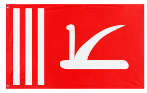 A mockup of the custom flag 'Jammu and Kashmir Flag' on a white background