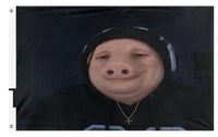 A mockup of the custom flag 'Josh pork flag' on a white background