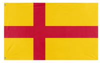 A mockup of the custom flag 'Kalmar Union flag' on a white background