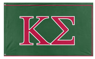 A mockup of the custom flag 'Kappa sigma  flag' on a white background