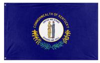 A mockup of the custom flag 'Kentucky State Flag' on a white background