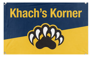 A mockup of the custom flag 'Khach flag' on a white background
