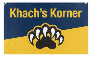 A mockup of the custom flag 'Khach flag' on a white background
