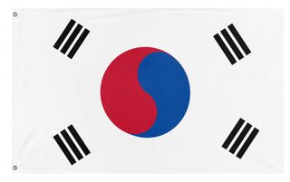 A mockup of the custom flag 'Korian empire flag' on a white background