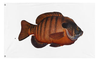 A mockup of the custom flag 'La Mer flag' on a white background