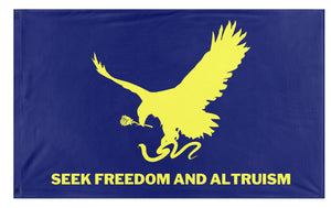 A mockup of the custom flag 'Liberalist Flag' on a white background