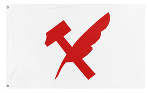 A mockup of the custom flag 'Liberalsoc flag' on a white background