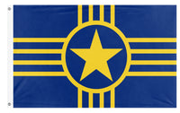 A mockup of the custom flag 'Lubbock Flag' on a white background