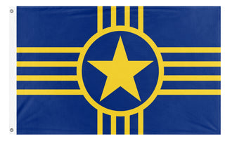 A mockup of the custom flag 'Lubbock Flag' on a white background