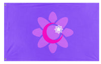 A mockup of the custom flag 'Malia flag' on a white background
