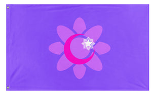 A mockup of the custom flag 'Malia flag' on a white background