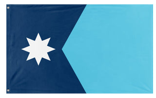 A mockup of the custom flag 'Minnesota State Flag' on a white background