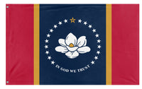 A mockup of the custom flag 'Mississippi State Flag' on a white background