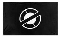 A mockup of the custom flag 'Mulatto Front Flag' on a white background