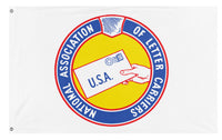 A mockup of the custom flag 'NALC flag' on a white background