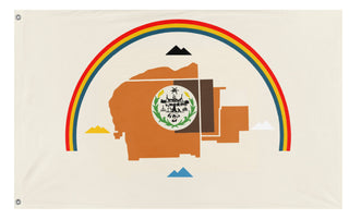 A mockup of the custom flag 'Najavo Nation Flag' on a white background