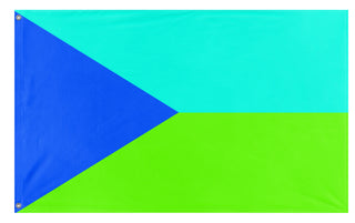 A mockup of the custom flag 'Nature Czech flag' on a white background