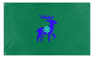 A mockup of the custom flag 'Nature flag' on a white background