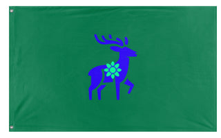 A mockup of the custom flag 'Nature flag' on a white background