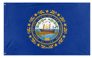 A mockup of the custom flag 'New Hampshire State Flag' on a white background