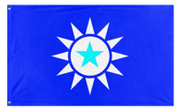 A mockup of the custom flag 'New Taiwanese flag' on a white background