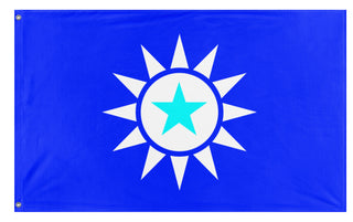 A mockup of the custom flag 'New Taiwanese flag' on a white background