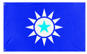 A mockup of the custom flag 'New Taiwanese  flag' on a white background