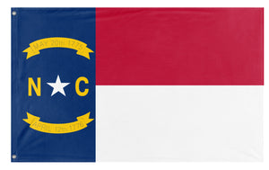 A mockup of the custom flag 'North Carolina State Flag' on a white background