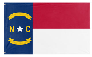 A mockup of the custom flag 'North Carolina State Flag' on a white background