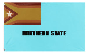 A mockup of the custom flag 'Northern State flag' on a white background