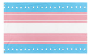 A mockup of the custom flag 'Objectively Correct America flag' on a white background
