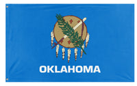 A mockup of the custom flag 'Oklahoma State Flag' on a white background