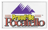 A mockup of the custom flag 'Old Pocatello Flag' on a white background