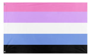 A mockup of the custom flag 'Omniace flag : omniromantic + asexual' on a white background