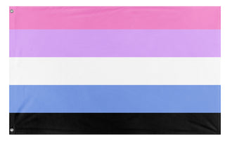 A mockup of the custom flag 'Omniace flag : omniromantic + asexual' on a white background