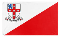 A mockup of the custom flag 'Order of Sir Galahad flag' on a white background