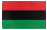 A mockup of the custom flag 'Pan-African Flag' on a white background