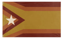 A mockup of the custom flag 'Pashonia flag' on a white background