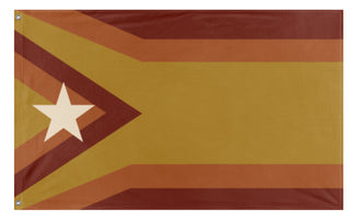 A mockup of the custom flag 'Pashonia flag' on a white background