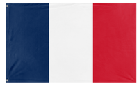 A mockup of the custom flag 'Plain France flag' on a white background