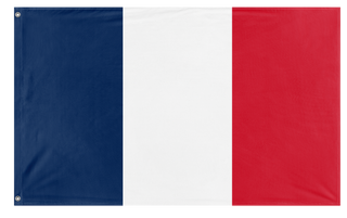 A mockup of the custom flag 'Plain France flag' on a white background