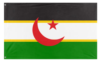 A mockup of the custom flag 'Proposal Flag for Western Sahara' on a white background