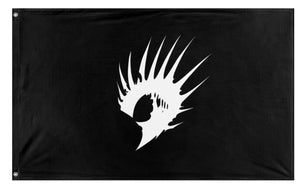 A mockup of the custom flag 'ROGUEKSUN flag' on a white background